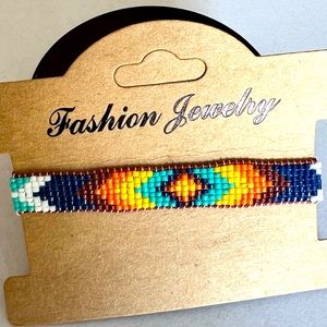 1pc Colorful Seed Beads Beaded Bracelet Adjustable Hand Rope Jewelry For Women